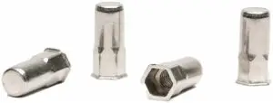 אומים משושים סגורים ללא כתף מנירוסטה איכותית